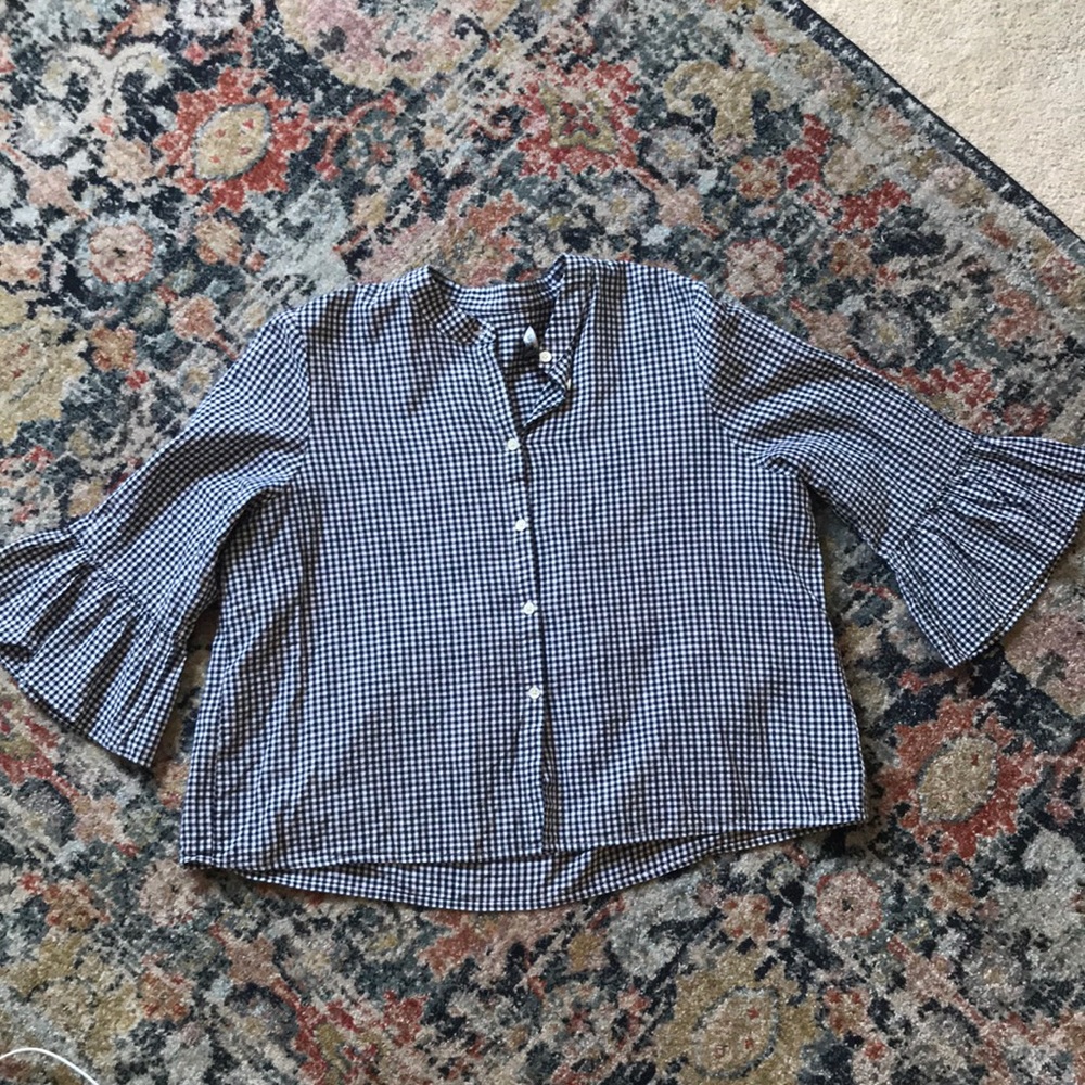 Peplum Gingham Madewell Top